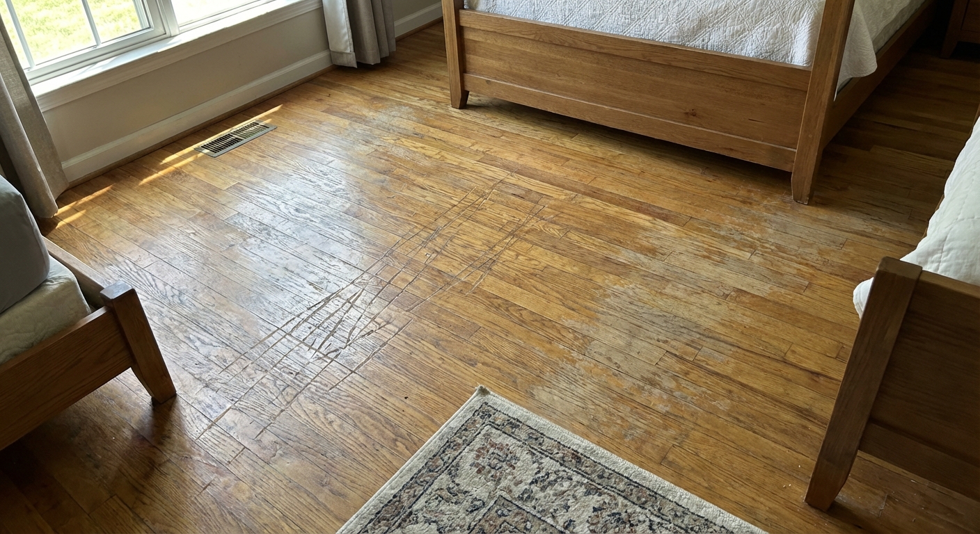 Before: Bedroom — Pet Scratch Repair