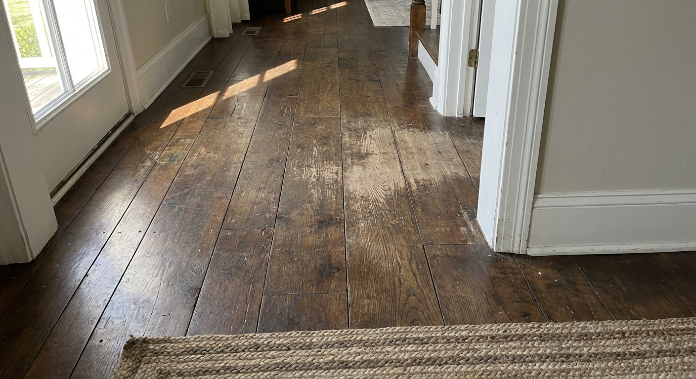 Before: Hallway — Wide Plank White Oak